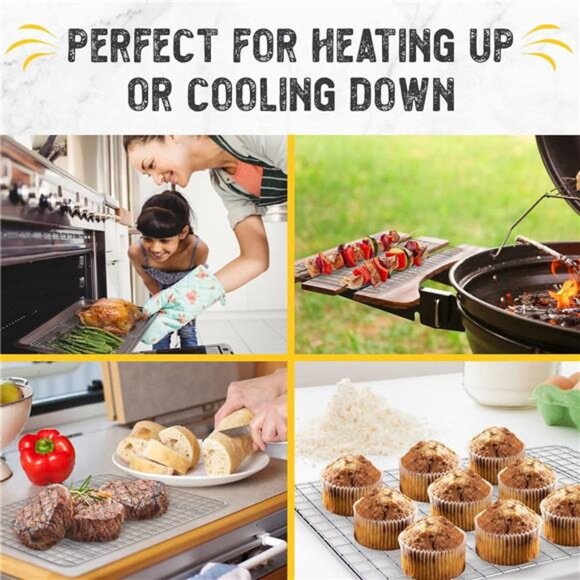 Checkered Chef Cooling Rack for Cooking and Baking - 8” x 11 ¾" Set of 2 - Picture 6 of 7